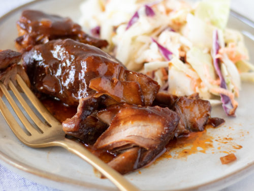 BBQ Country-Style Pork Ribs in the Slow Cooker