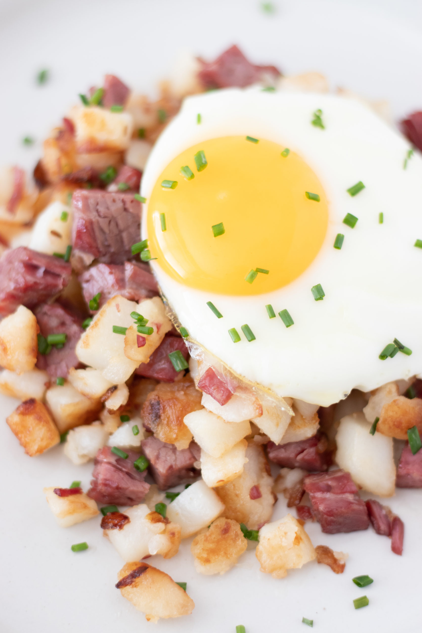 Corned Beef Hash and Fried Eggs The Grove Bend Kitchen