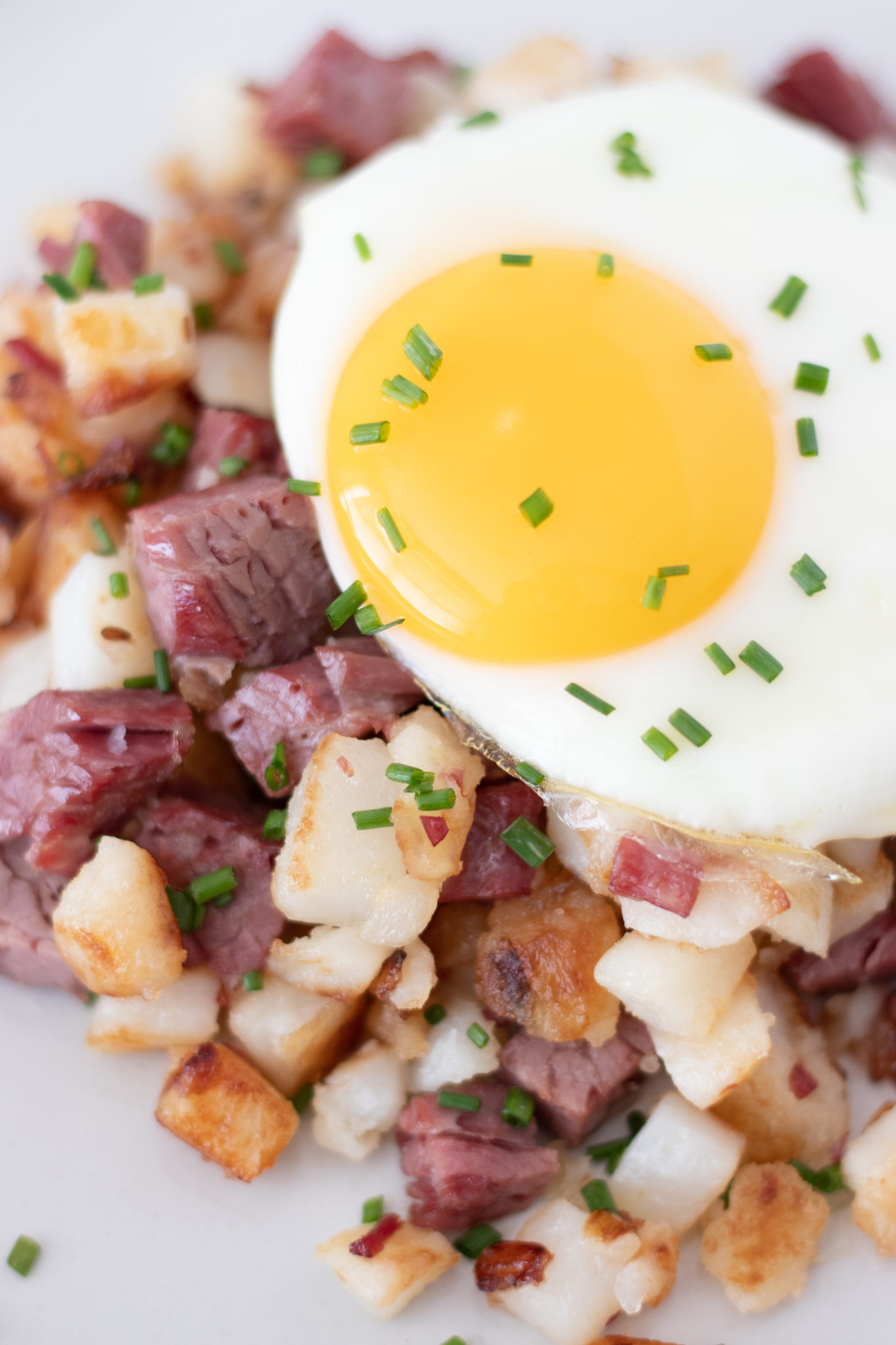 Corned Beef Hash and Fried Eggs - The Grove Bend Kitchen