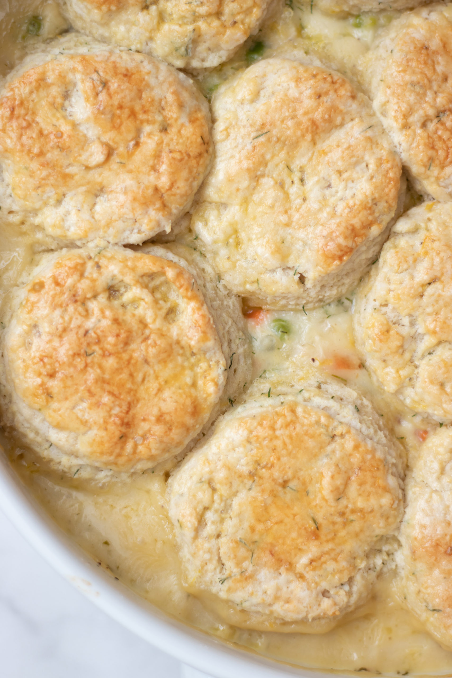 Lemon-Dill Chicken Biscuit Pot Pie - The Grove Bend Kitchen