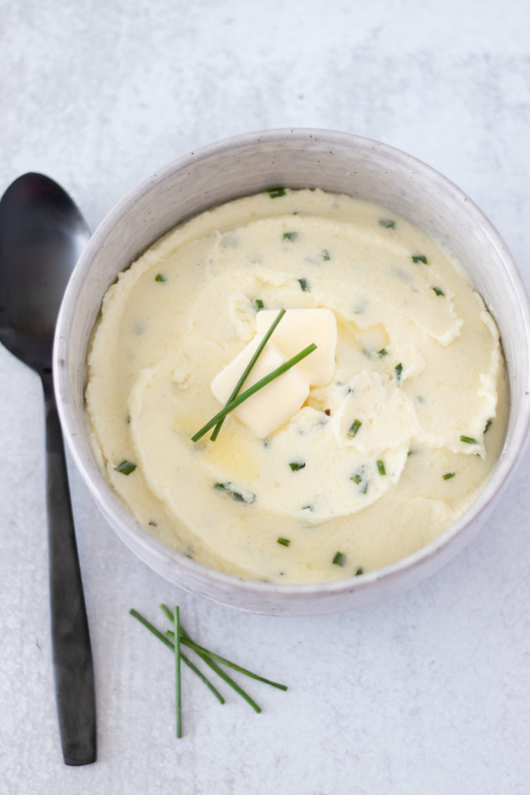 Goat Cheese Chive Mashed Potatoes - The Grove Bend Kitchen