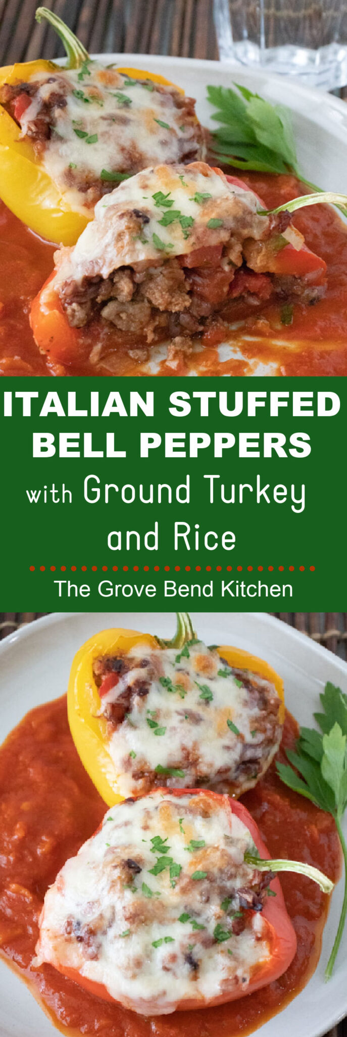 Italian Stuffed Bell Peppers with Ground Turkey and Rice - The Grove ...